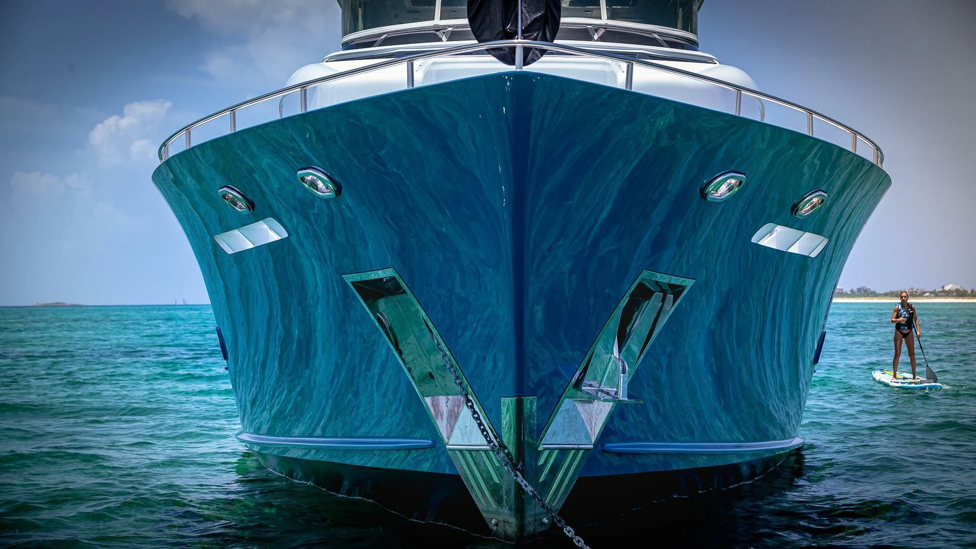 a boat in the water aboard KASHMIR Yacht for Charter