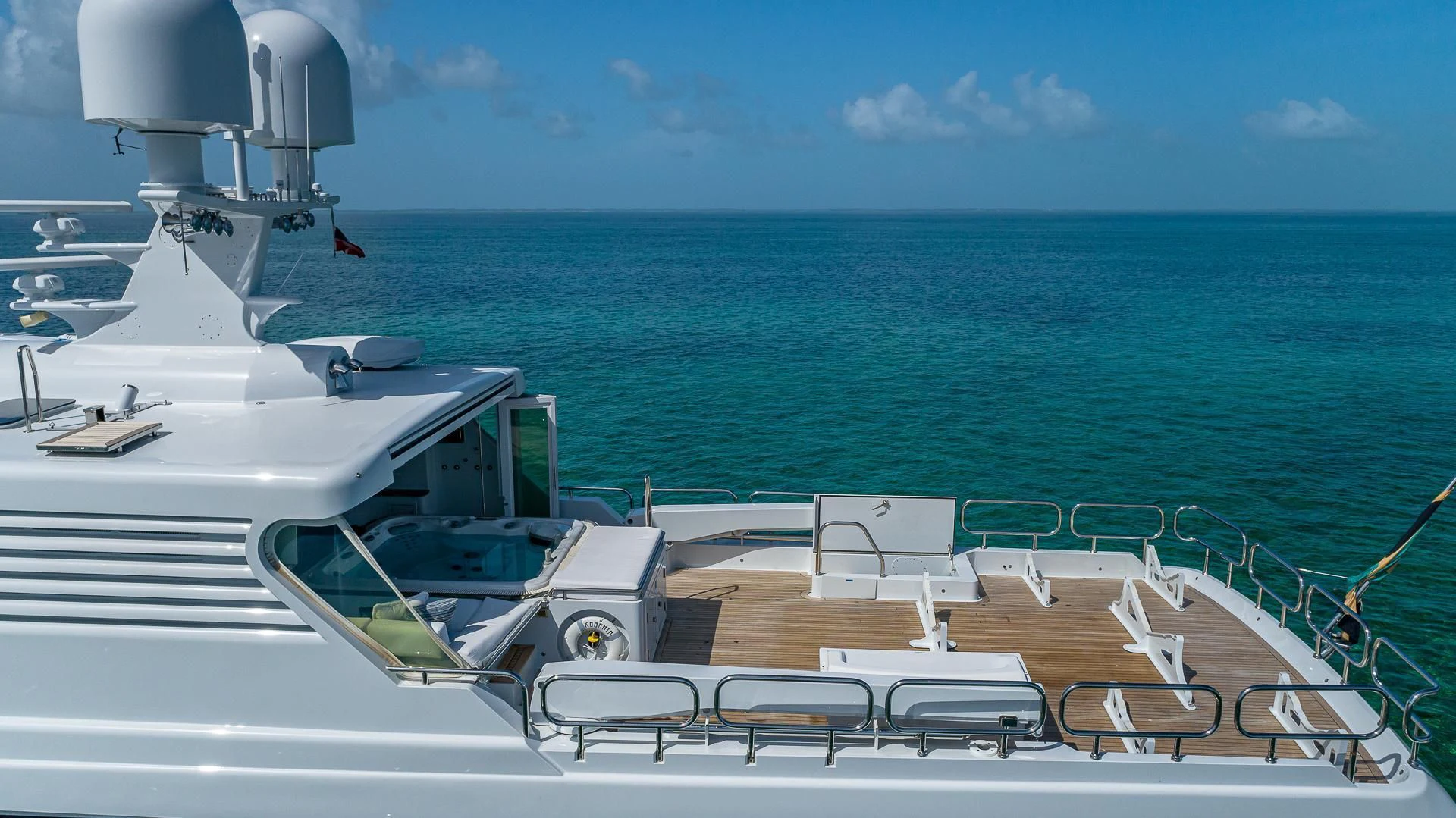 a boat on the water aboard KASHMIR Yacht for Charter