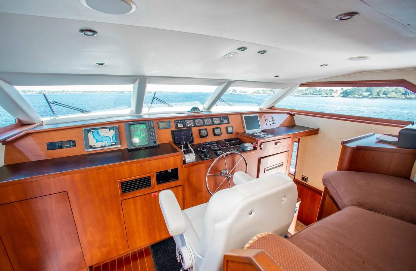 a room with a desk and a computer aboard SEAQUEST Yacht for Sale