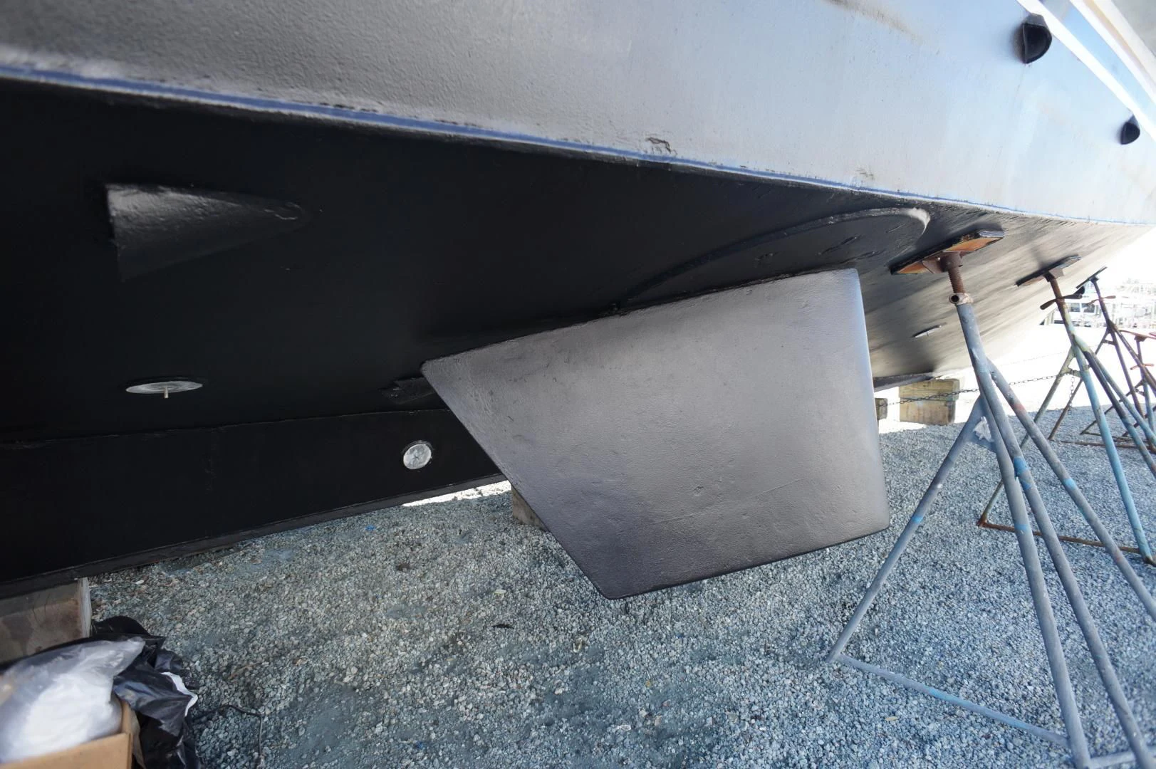 a large metal object on a metal surface aboard SEAQUEST Yacht for Sale