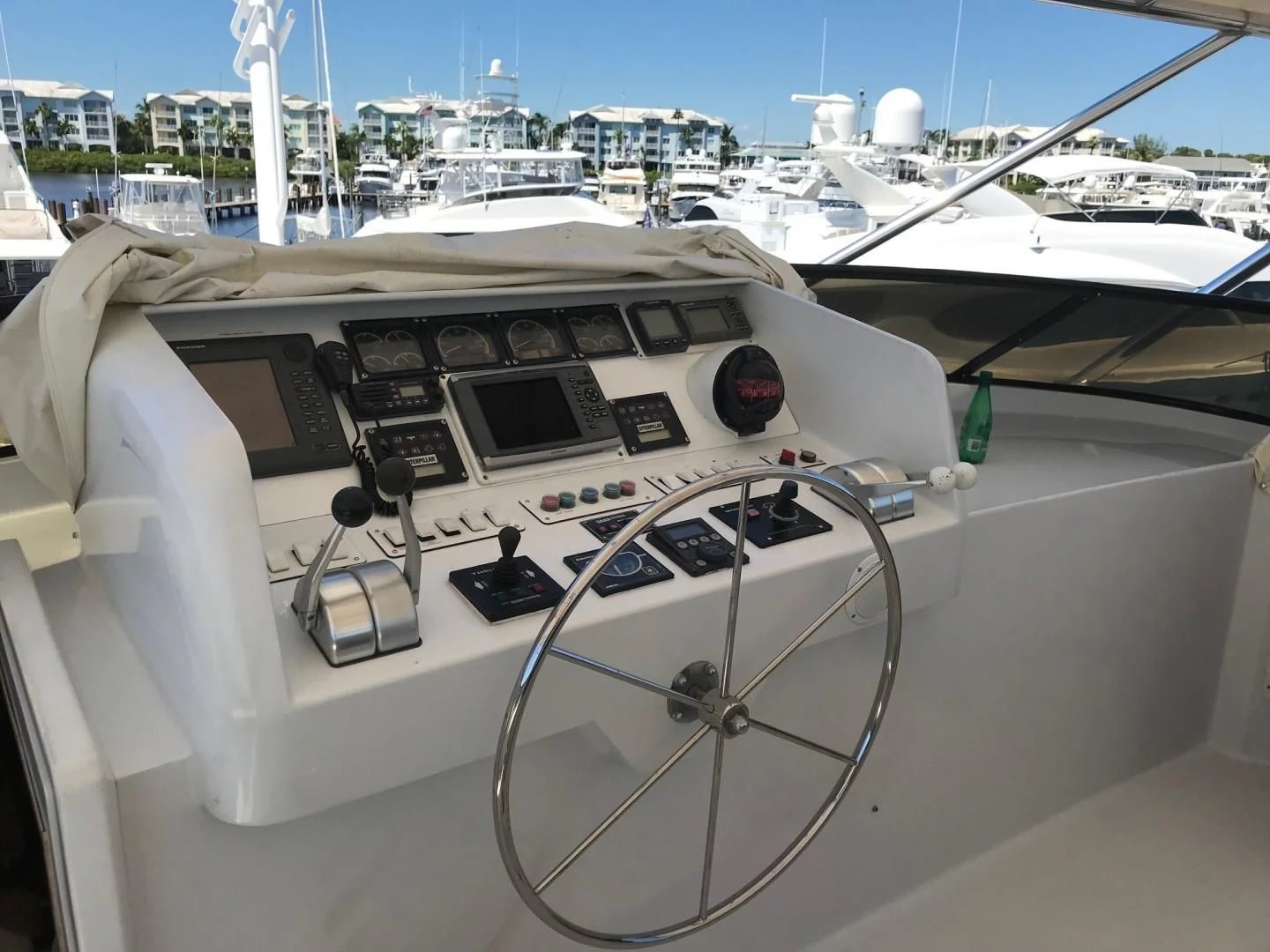 a cockpit of a plane aboard SEAQUEST Yacht for Sale