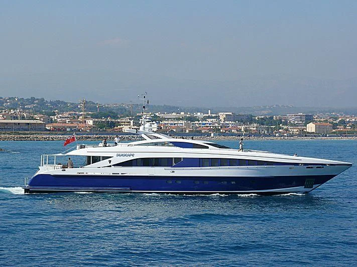 a boat on the water aboard HASHTAG Yacht for Sale