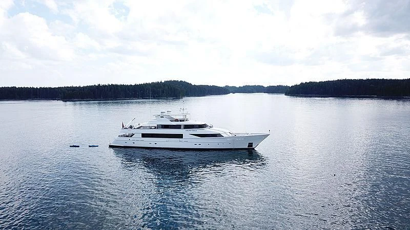 a boat in the water aboard NATALIA V Yacht for Sale