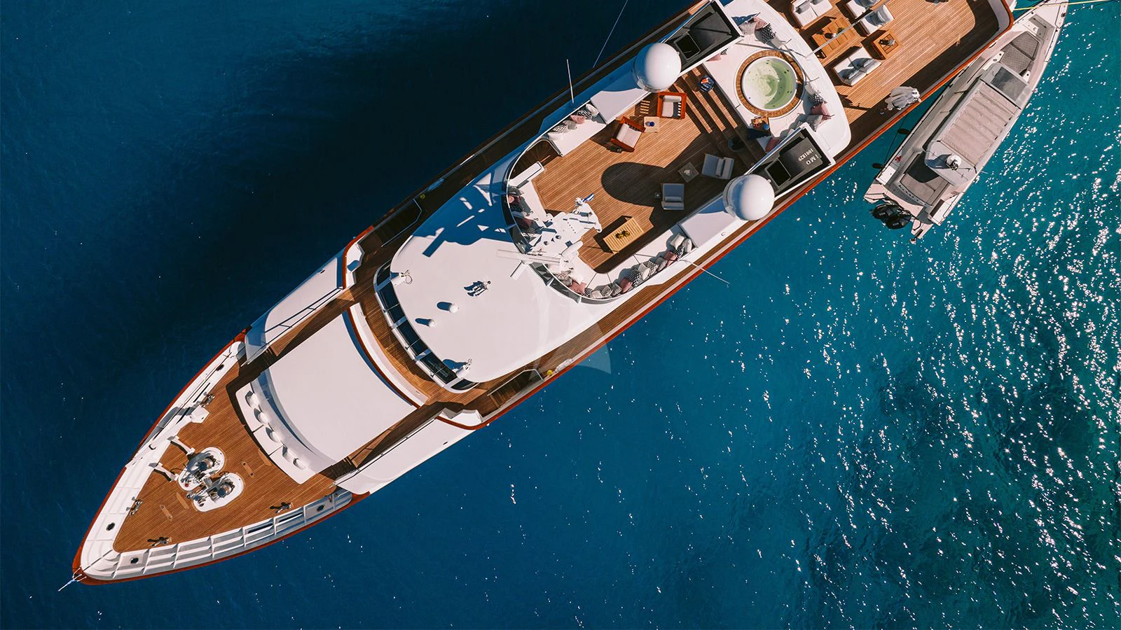 a satellite in space aboard NATALIA V Yacht for Sale