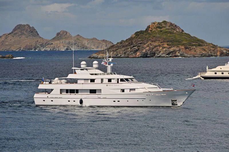 a boat in the water aboard NATALIA V Yacht for Sale