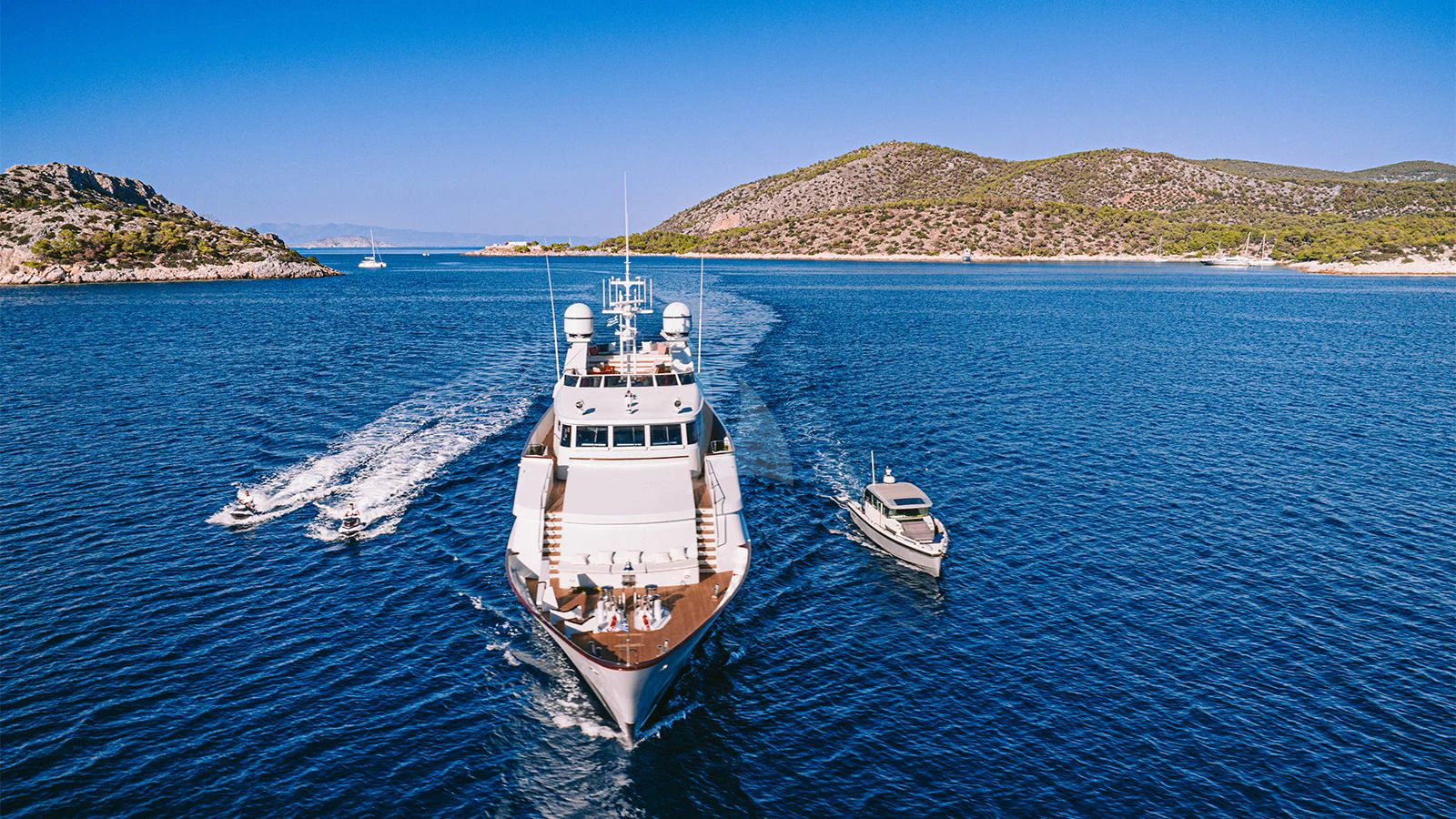 a boat on the water aboard NATALIA V Yacht for Sale