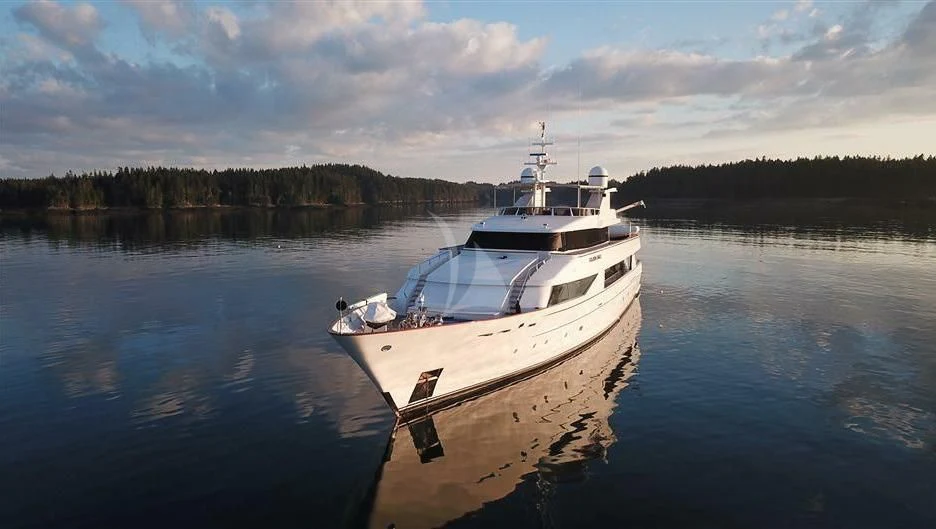 a boat on the water aboard NATALIA V Yacht for Sale