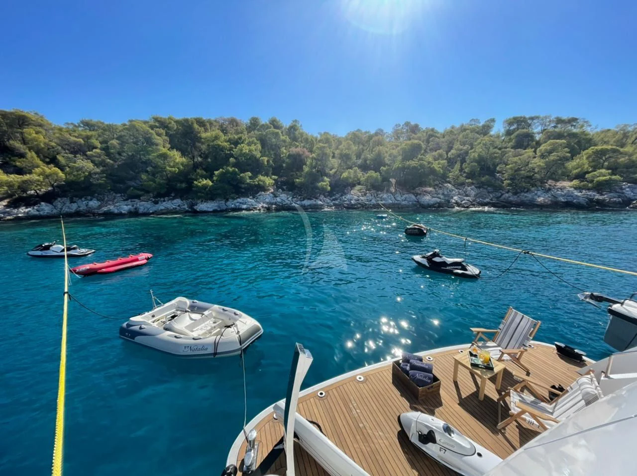 boats in the water aboard NATALIA V Yacht for Sale