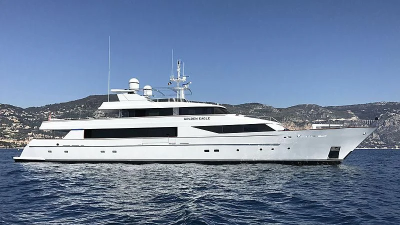 a large white yacht in the water aboard NATALIA V Yacht for Sale