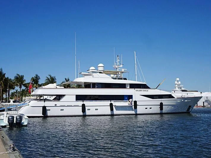 a white yacht in the water aboard NATALIA V Yacht for Sale