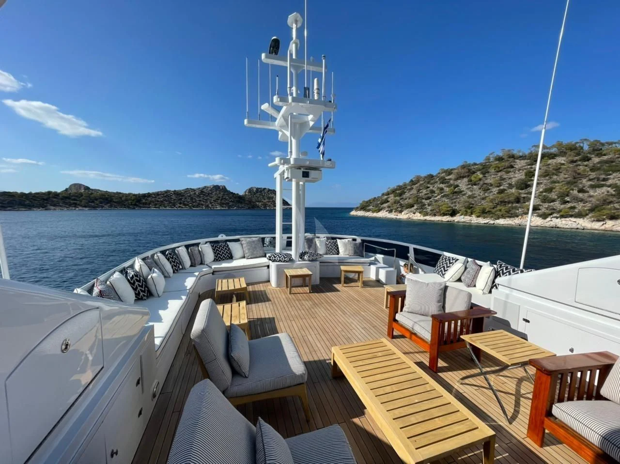a boat on the water aboard NATALIA V Yacht for Sale