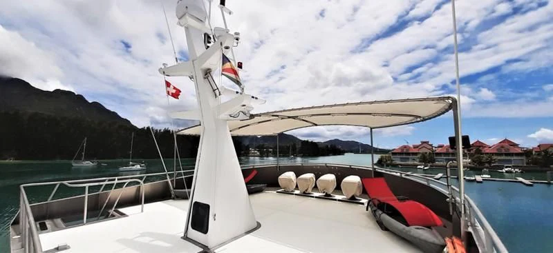 a boat on the water aboard BASILISK Yacht for Sale
