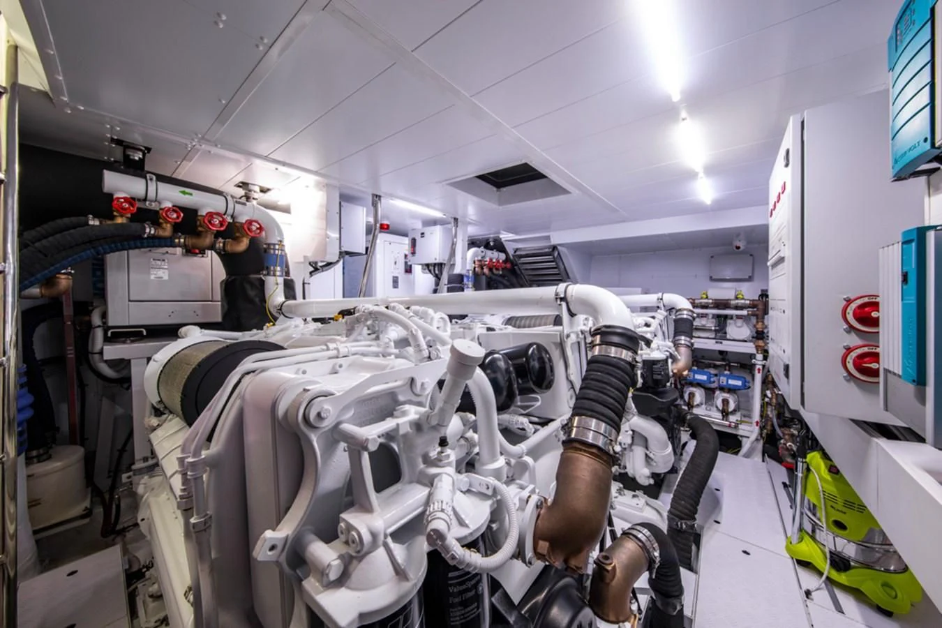 a room with machinery aboard BALANCE Yacht for Sale