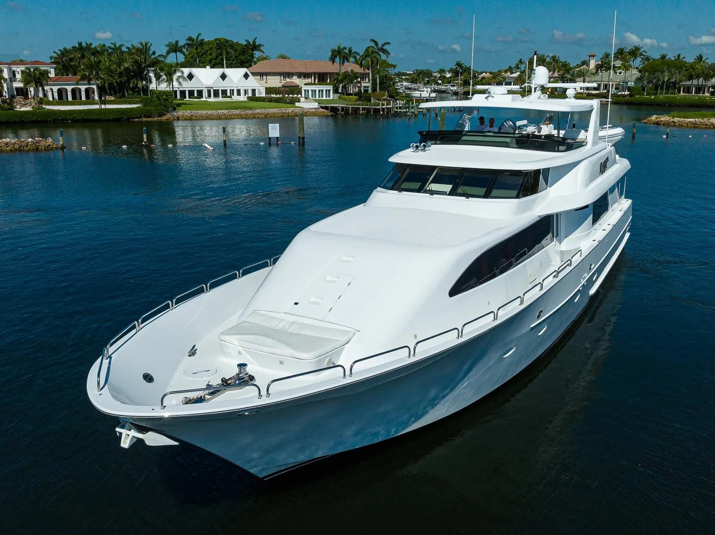 a white yacht in the water aboard MY GIRL Yacht for Sale