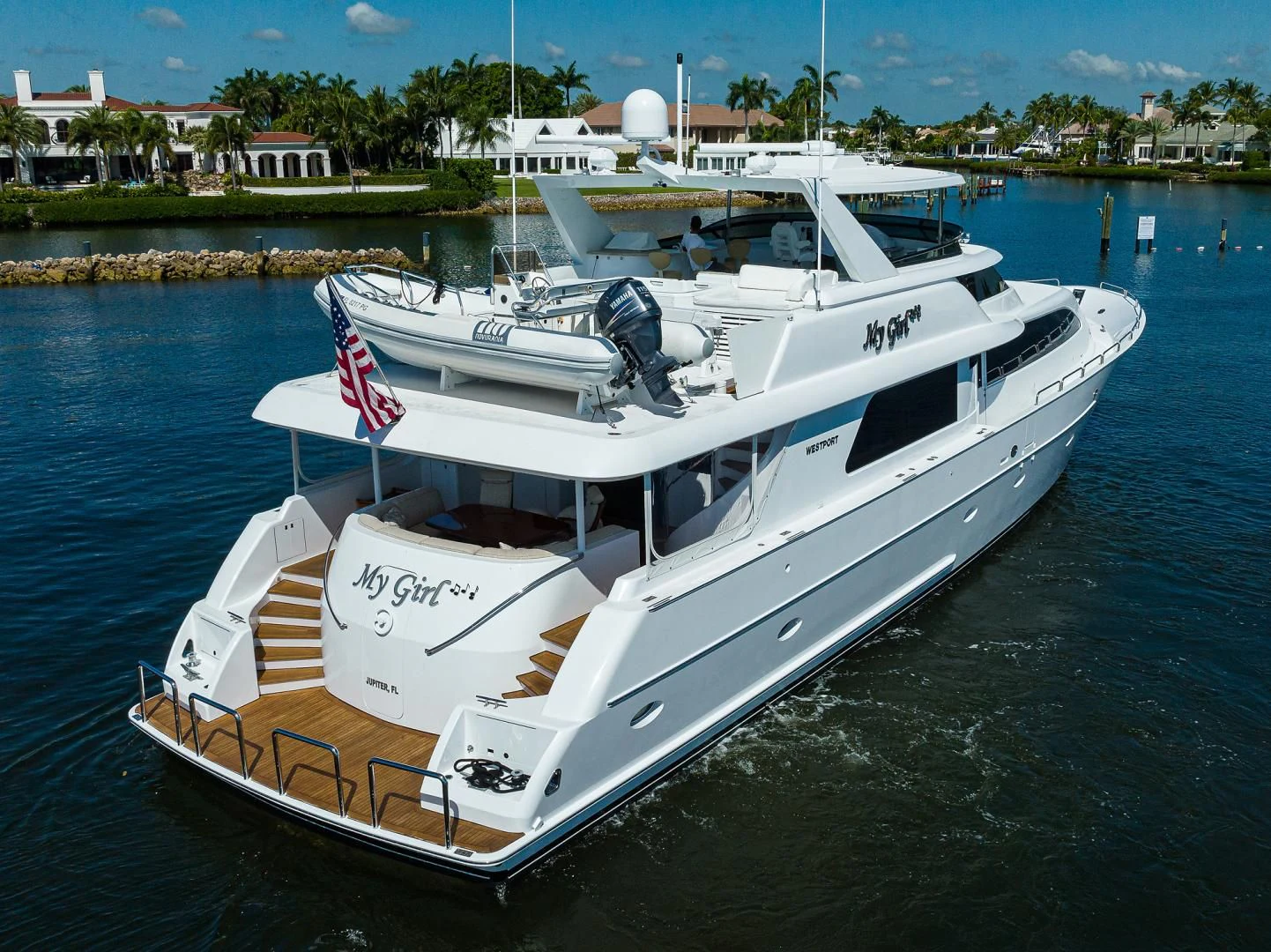 a boat on the water aboard MY GIRL Yacht for Sale