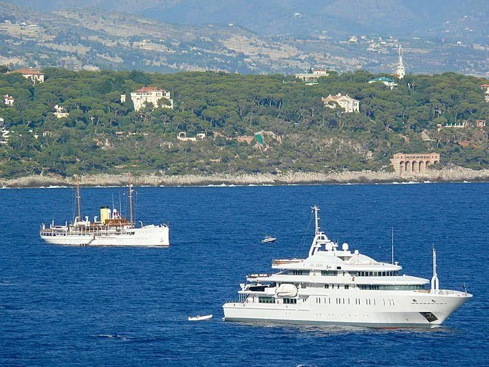 a group of boats in the water aboard SS DELPHINE Yacht for Sale