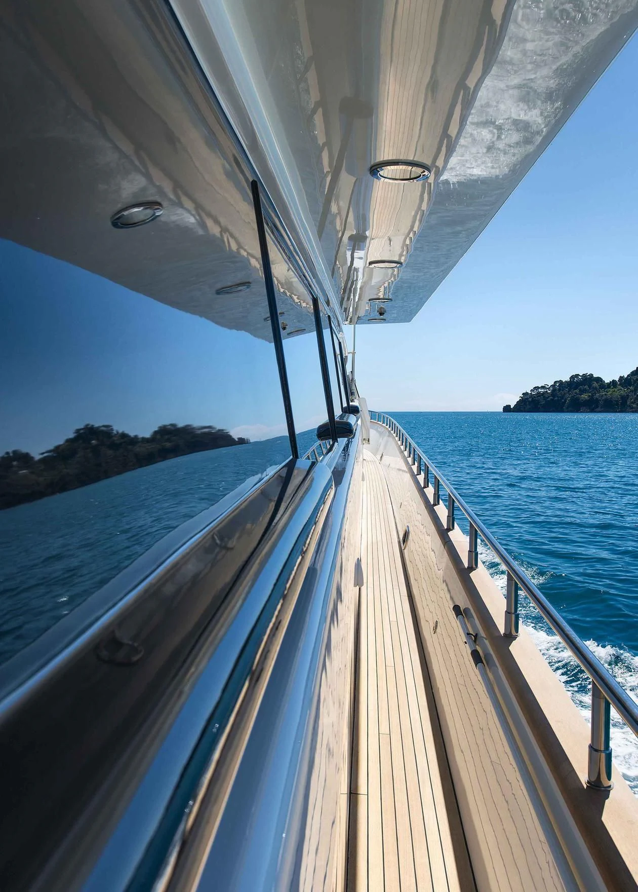 a boat on the water aboard LUMINOUS Yacht for Sale