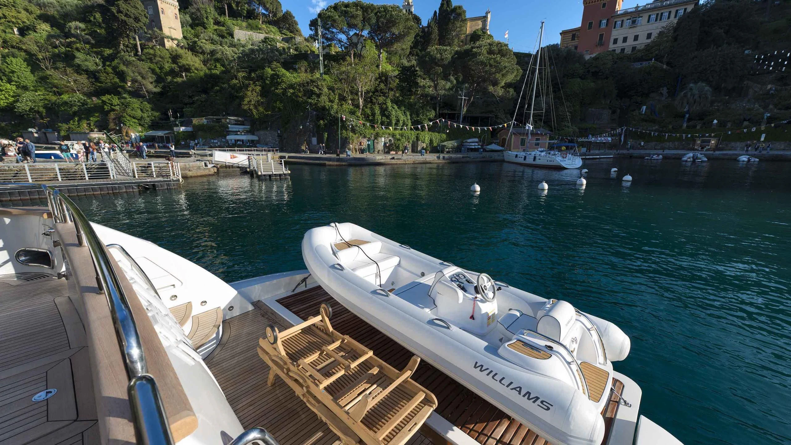 a boat on the water aboard LUMINOUS Yacht for Sale