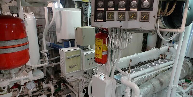 a close-up of a machine aboard DENEB'S DAUGHTERS Yacht for Sale