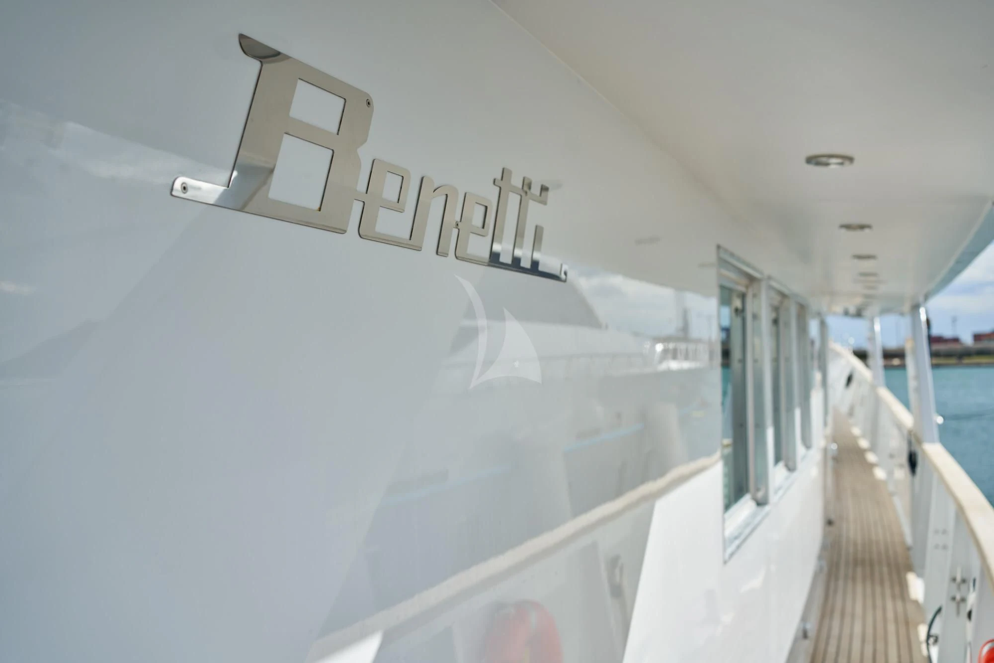 a white wall with a sign on it aboard DENEB'S DAUGHTERS Yacht for Sale