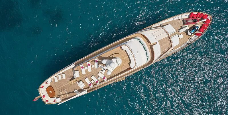 a satellite in space aboard DENEB'S DAUGHTERS Yacht for Sale