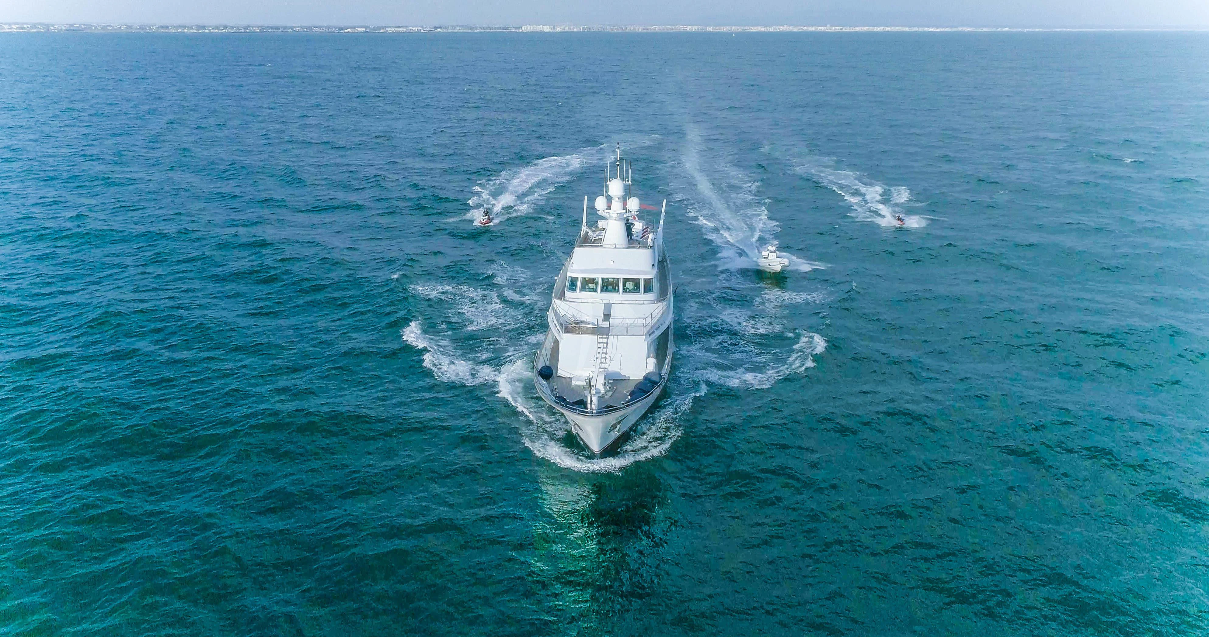 a boat in the water aboard DENEB'S DAUGHTERS Yacht for Sale