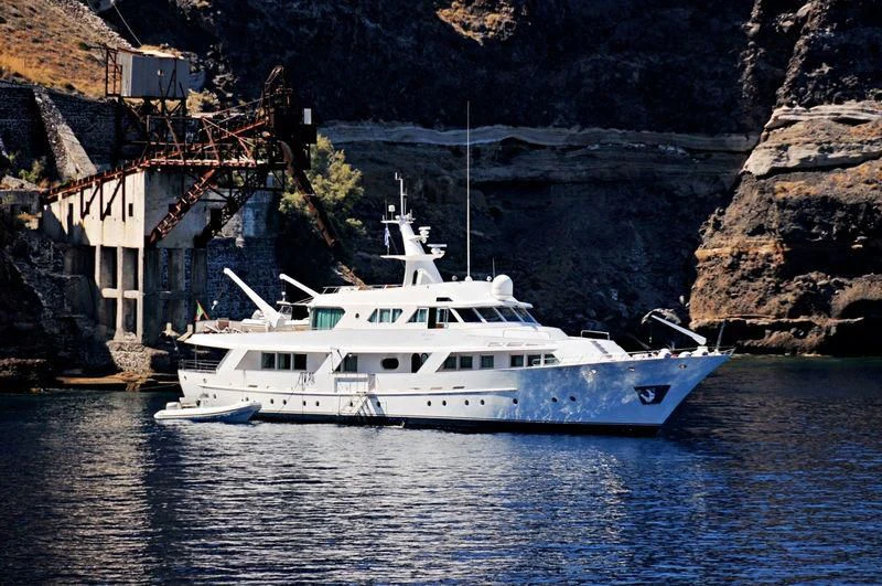 a boat in the water aboard DENEB'S DAUGHTERS Yacht for Sale