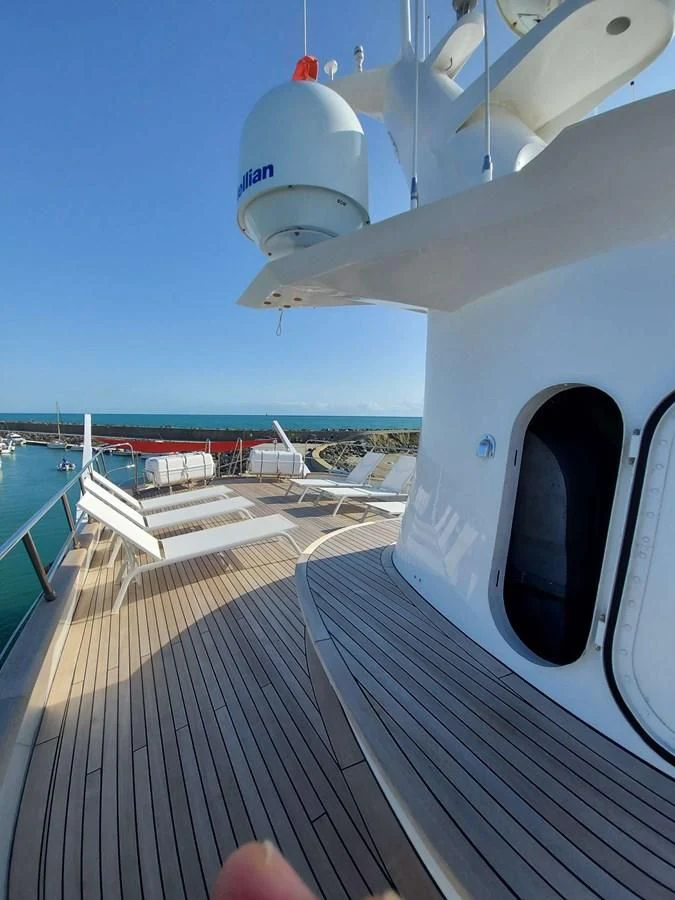 a deck of a boat aboard DENEB'S DAUGHTERS Yacht for Sale