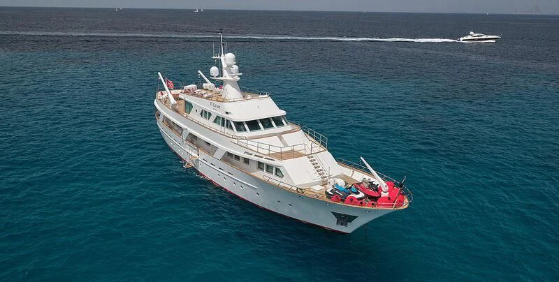 a boat in the water aboard DENEB'S DAUGHTERS Yacht for Sale