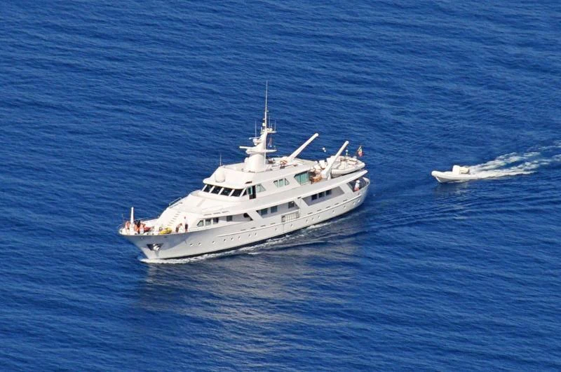 a boat in the water aboard DENEB'S DAUGHTERS Yacht for Sale