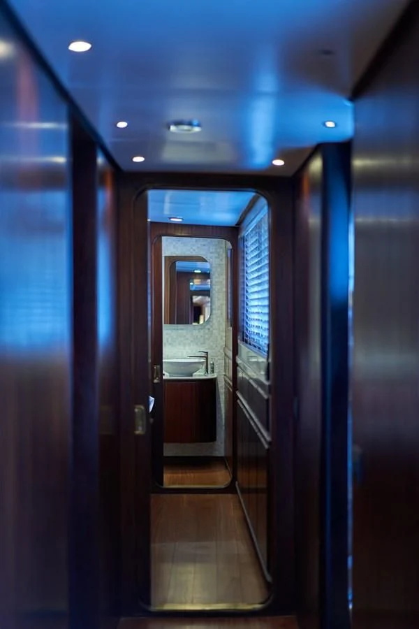 a train with doors aboard DENEB'S DAUGHTERS Yacht for Sale