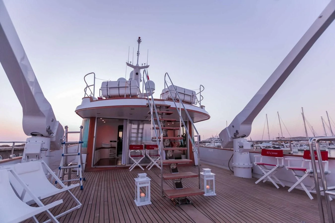a boat on a dock aboard DENEB'S DAUGHTERS Yacht for Sale