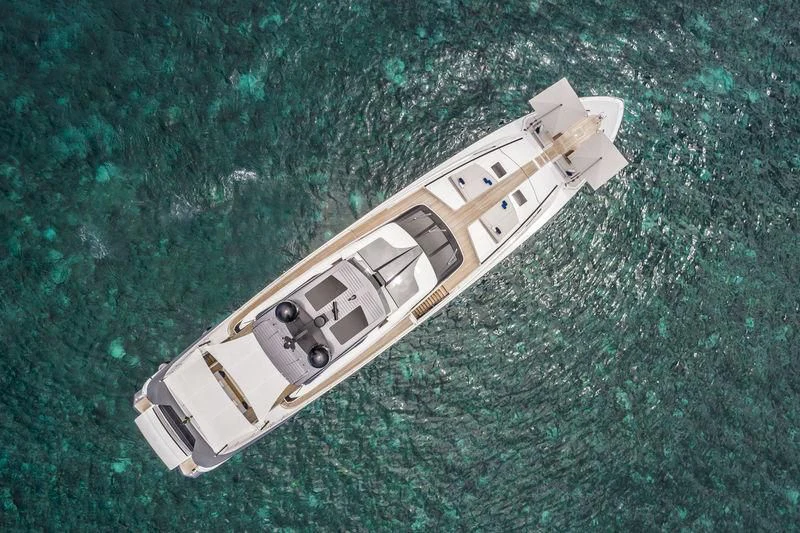 a space ship in the water aboard NEVER BLUE Yacht for Sale