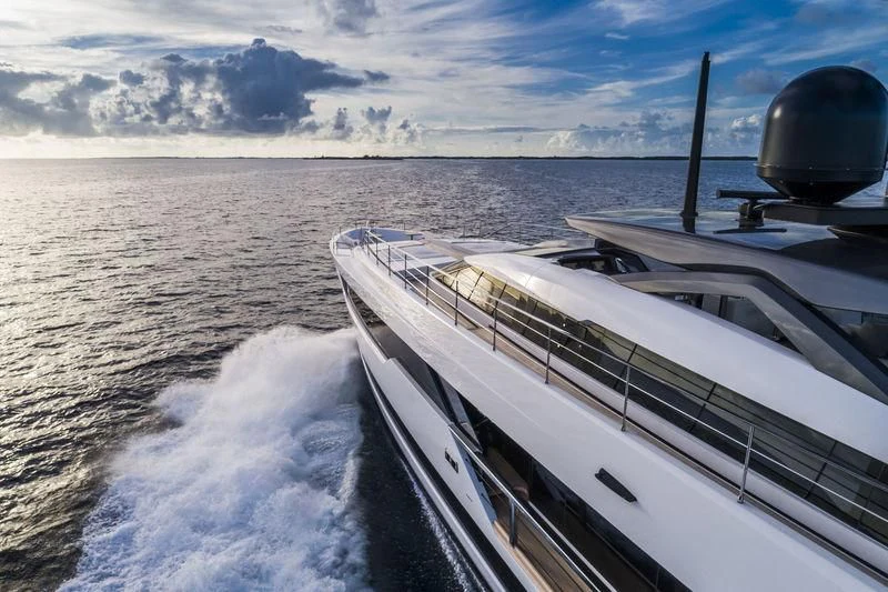 a boat on the water aboard NEVER BLUE Yacht for Sale