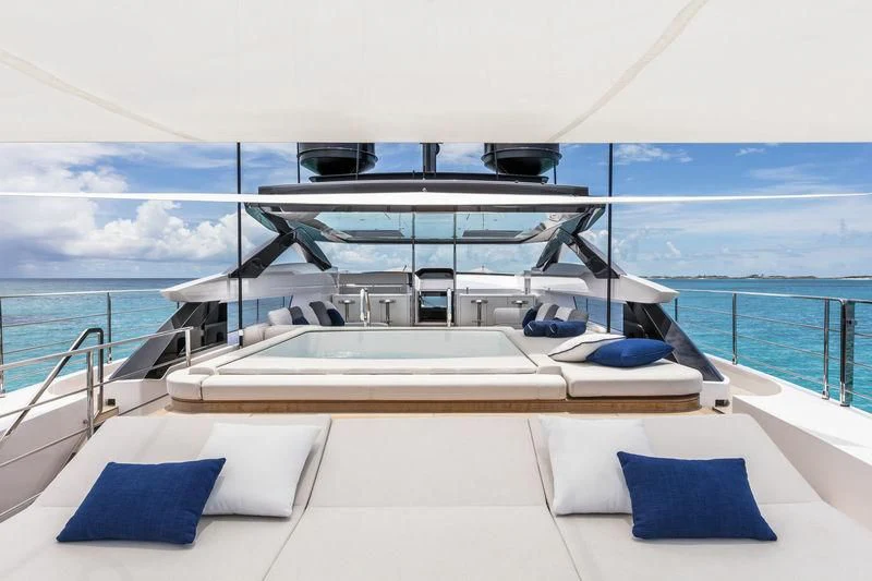 a boat on the water aboard NEVER BLUE Yacht for Sale