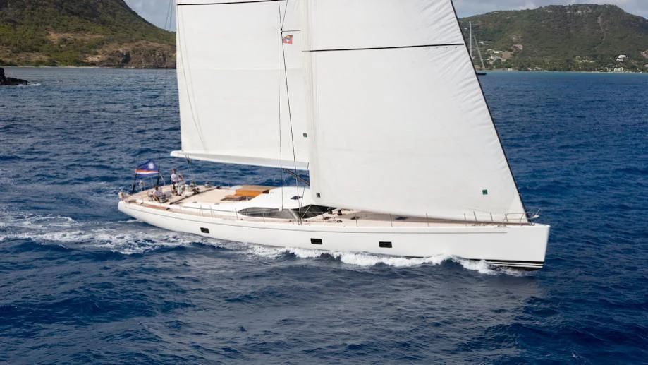 a white boat on the water aboard THIRTY NINE Yacht for Sale