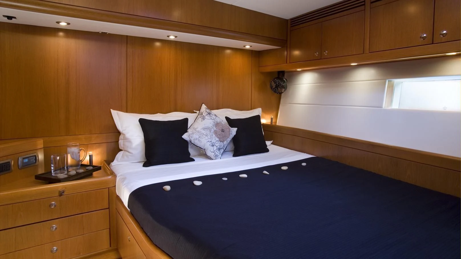 a bed with pillows aboard THIRTY NINE Yacht for Sale