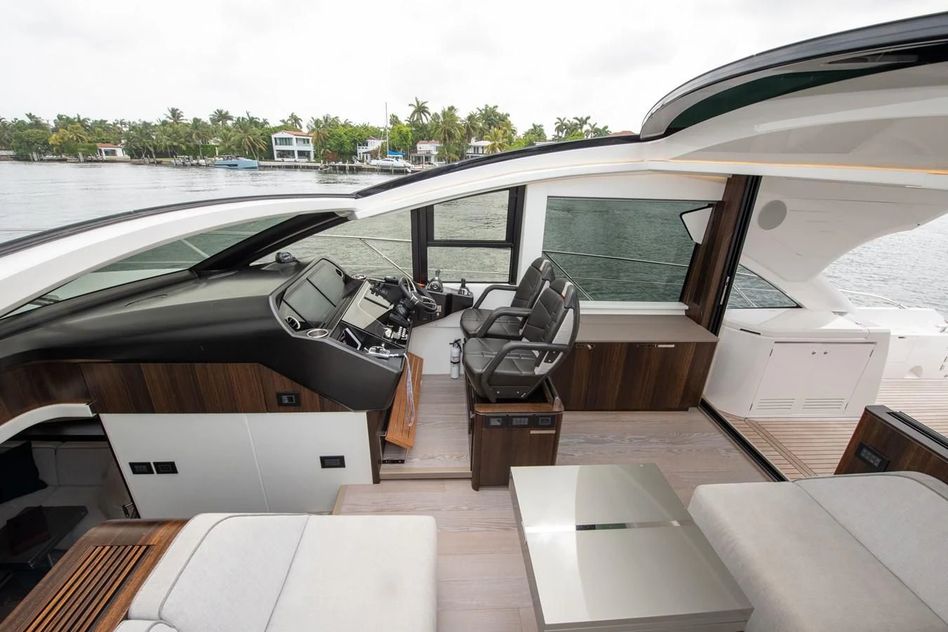 inside of a car aboard INCENTIVIZED Yacht for Sale