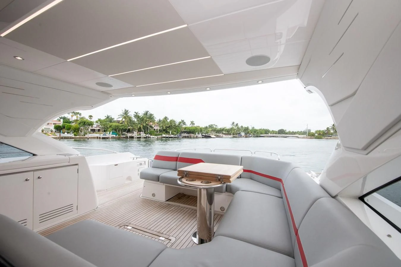 inside of a car aboard INCENTIVIZED Yacht for Sale