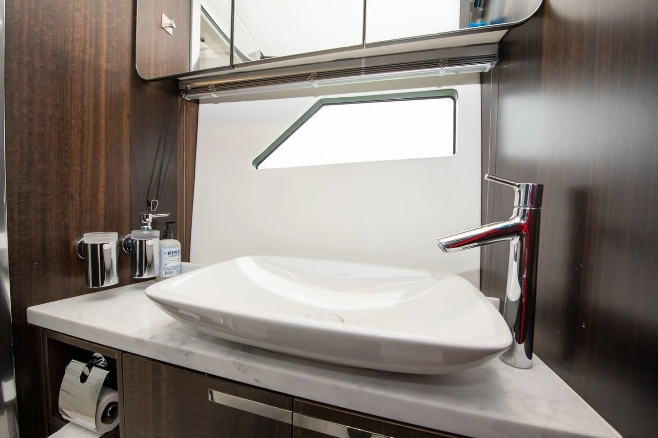 a sink with a faucet aboard INCENTIVIZED Yacht for Sale