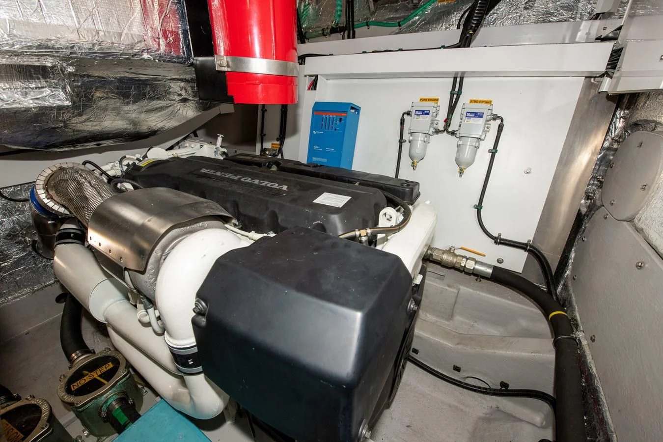 a car with a red bucket on the back aboard INCENTIVIZED Yacht for Sale