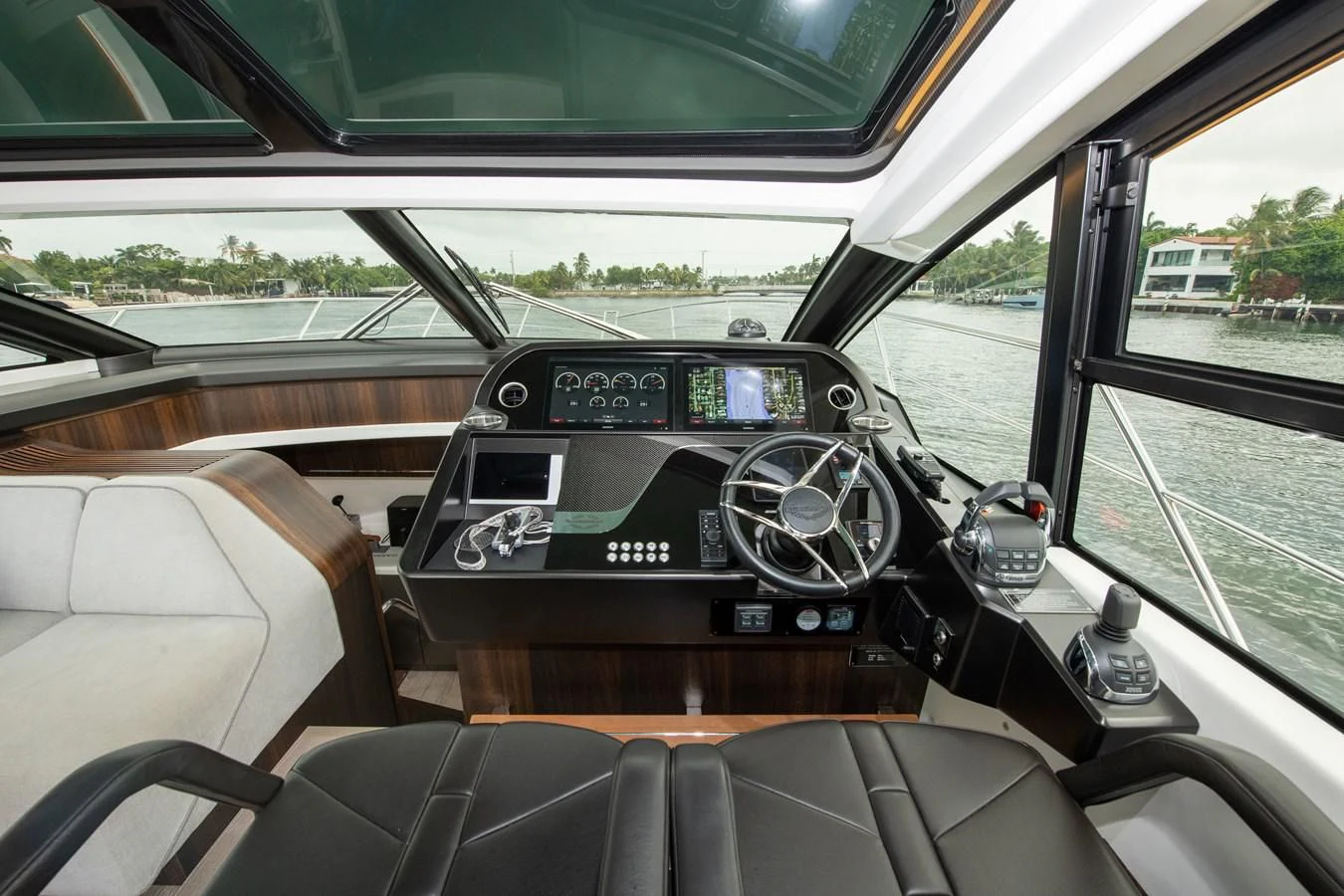 the interior of a car aboard INCENTIVIZED Yacht for Sale