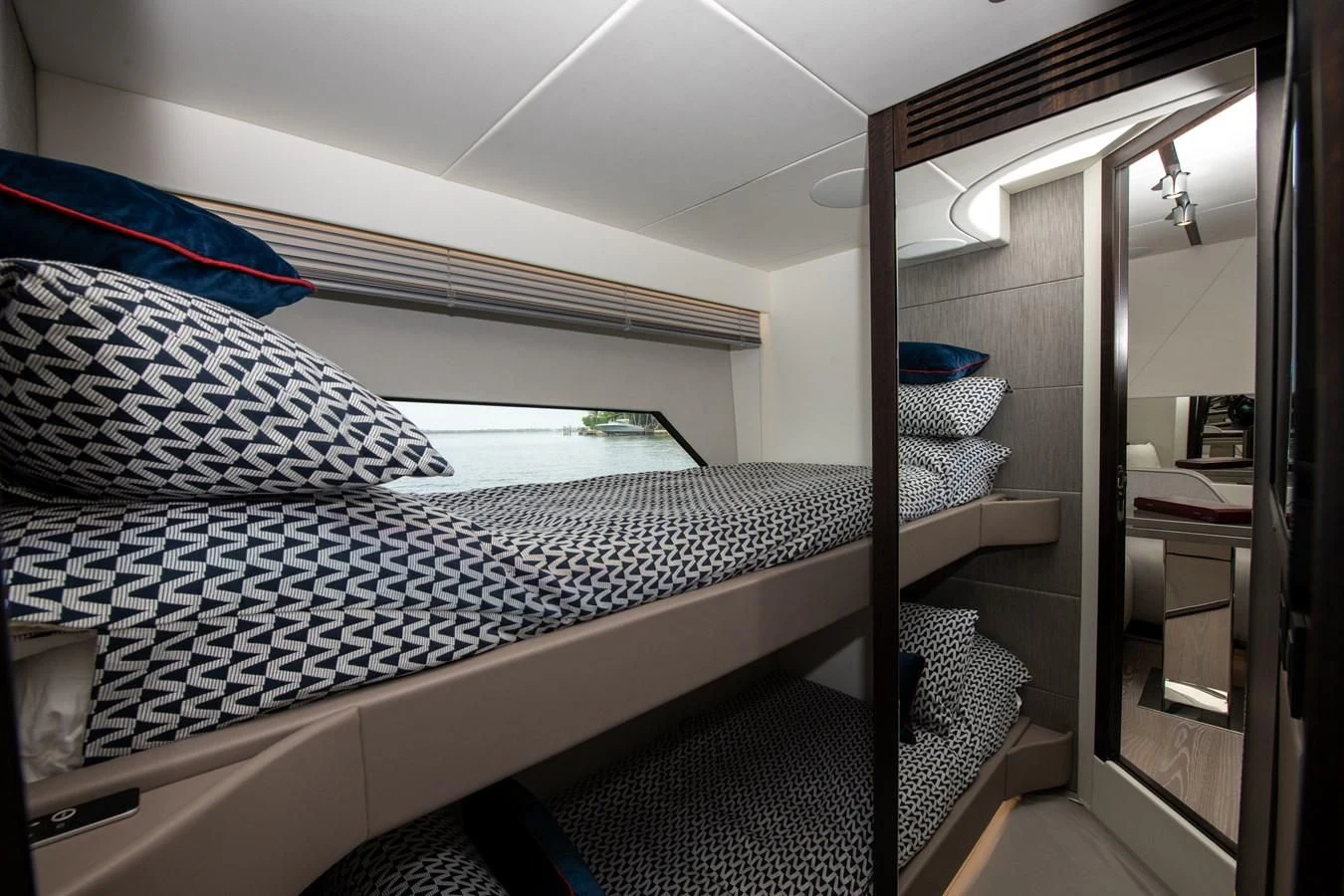 a bed in a room aboard INCENTIVIZED Yacht for Sale