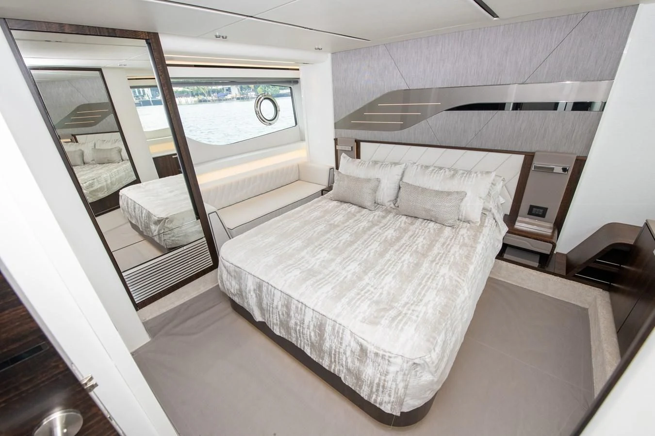 a bed in a room aboard INCENTIVIZED Yacht for Sale