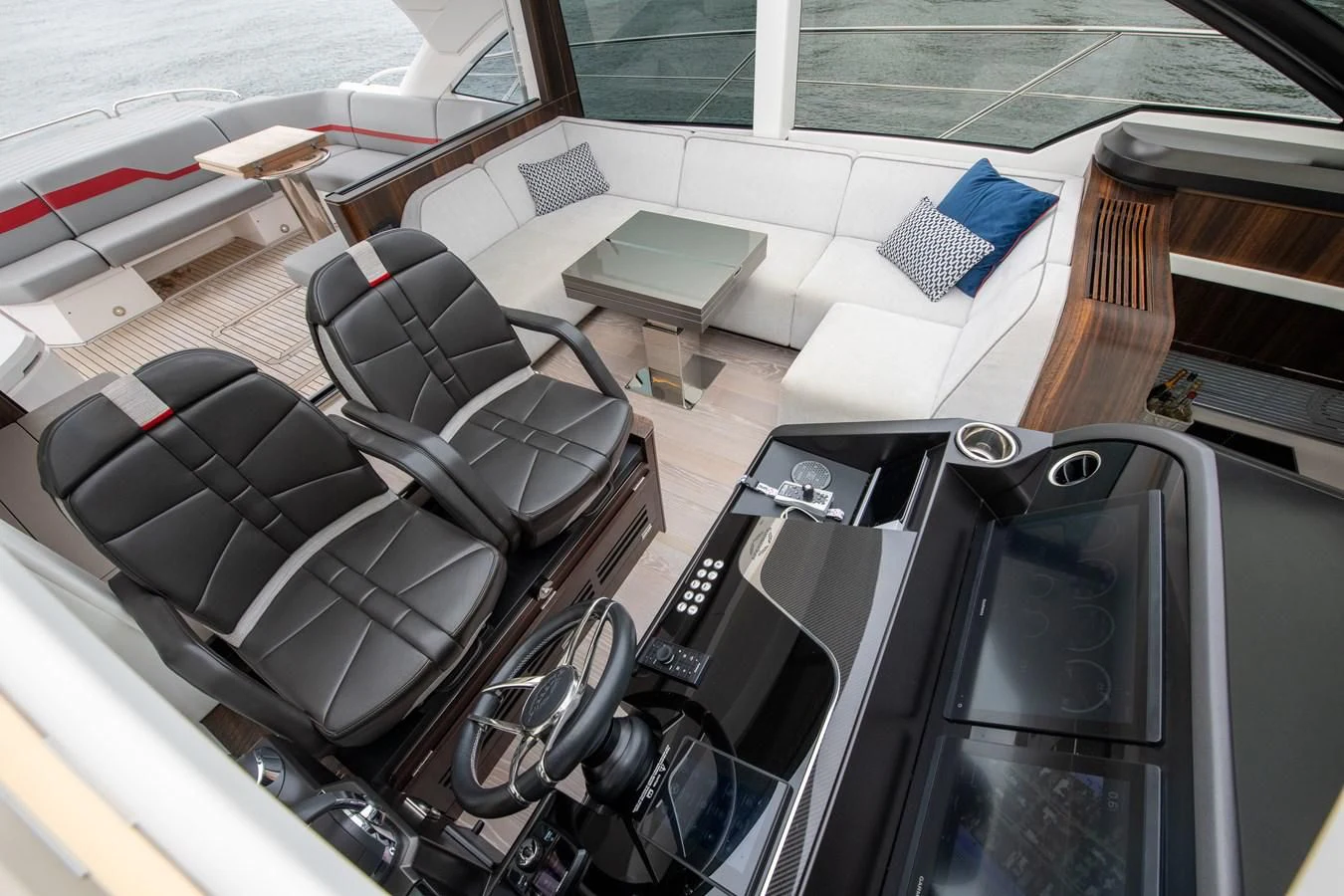 a group of chairs in a room aboard INCENTIVIZED Yacht for Sale