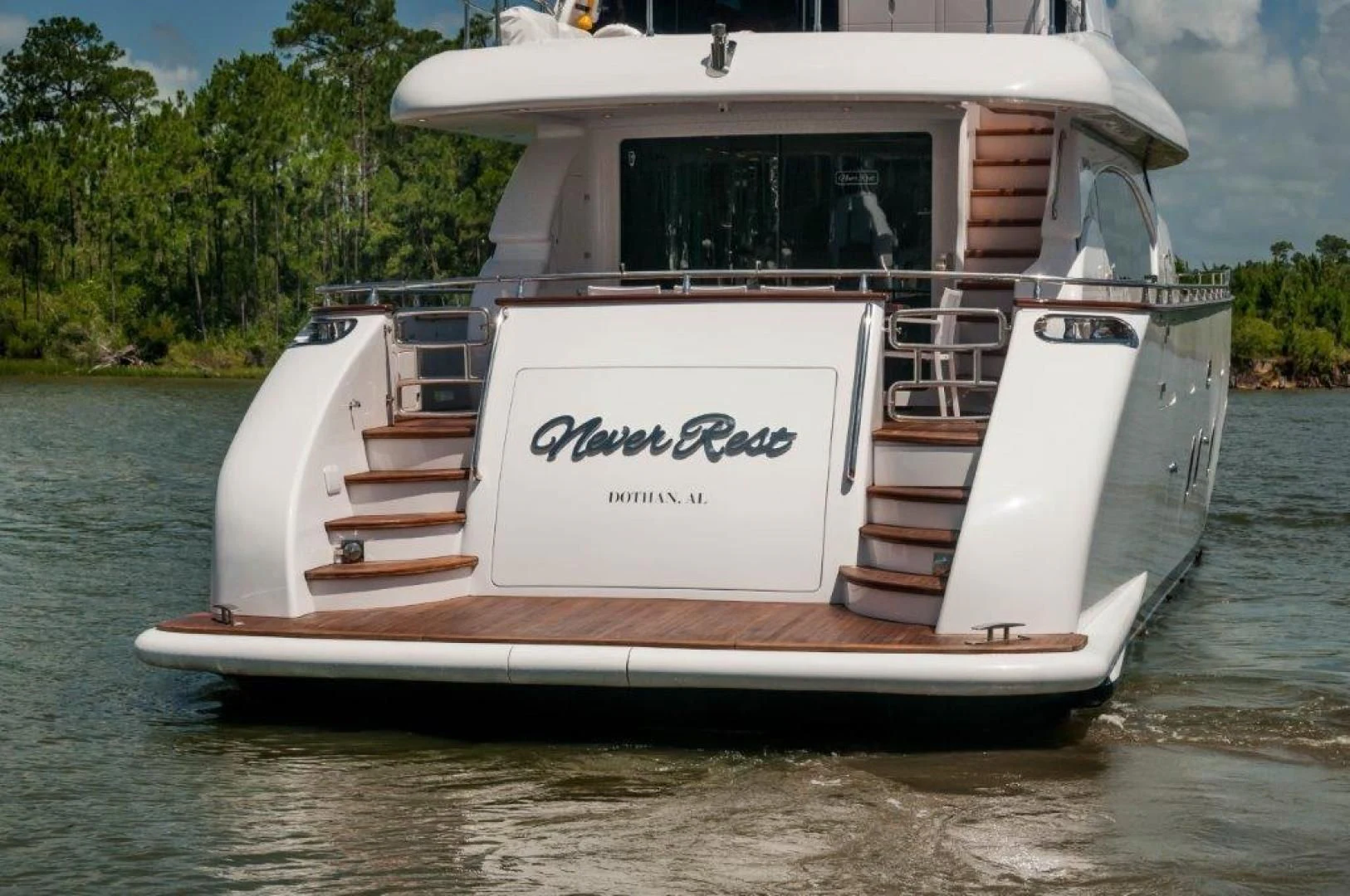a boat on the water aboard NEVER REST Yacht for Sale