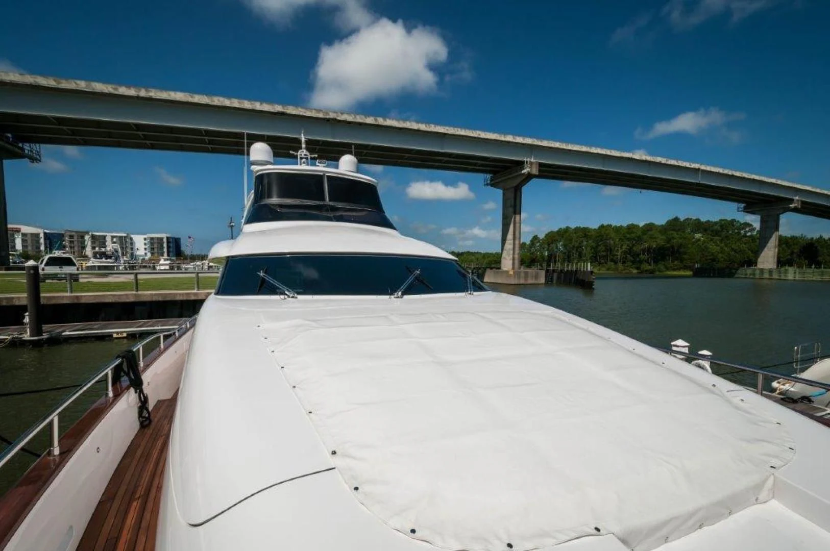 a boat on a river aboard NEVER REST Yacht for Sale