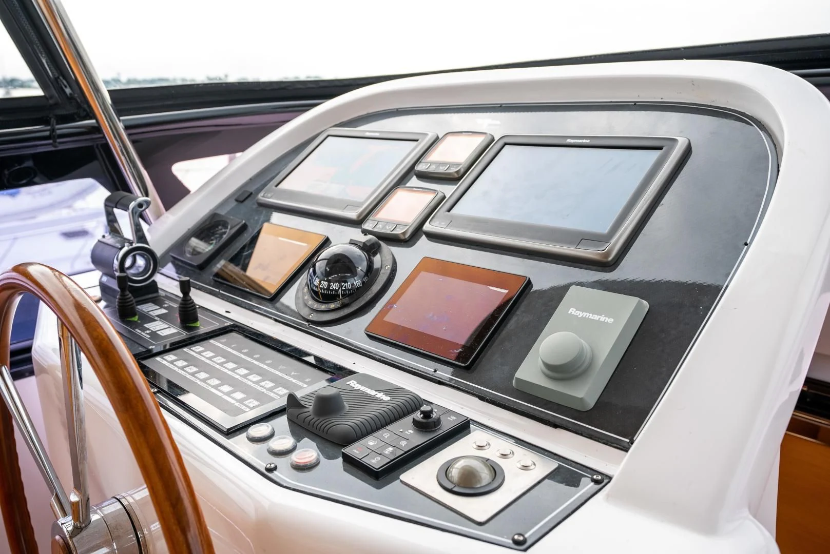the inside of a car aboard NEVER REST Yacht for Sale