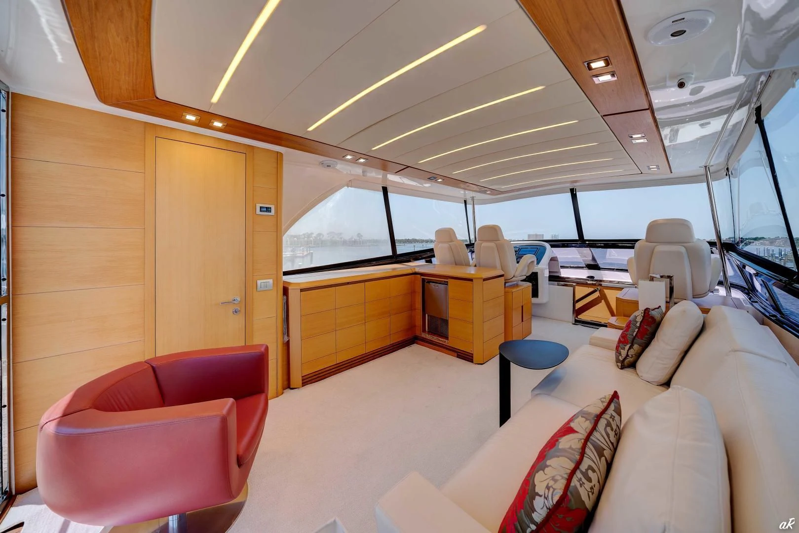 a room with a bed and a desk aboard NEVER REST Yacht for Sale