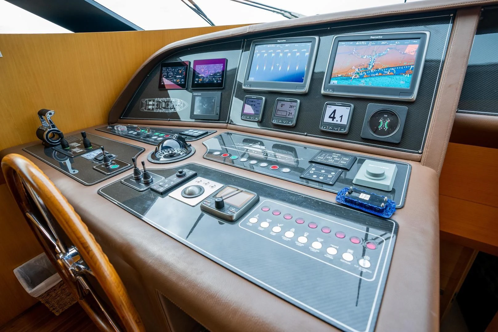 a machine with many buttons aboard NEVER REST Yacht for Sale